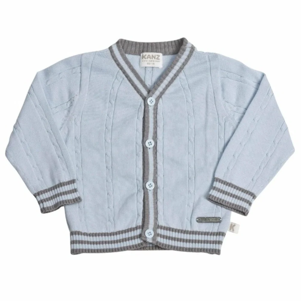 Kanz Baby Boys Cardigan Sweater Blue Gray